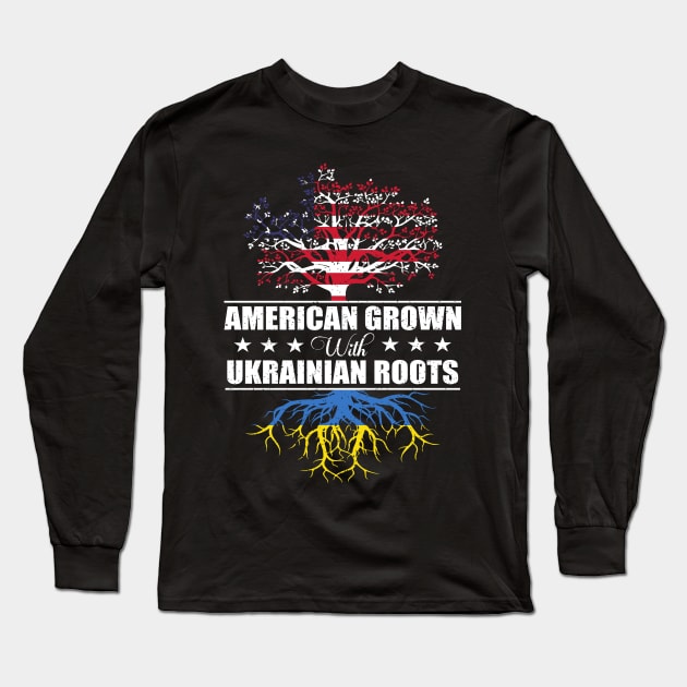 American Grown With Ukrainian roots Long Sleeve T-Shirt by Teeartspace